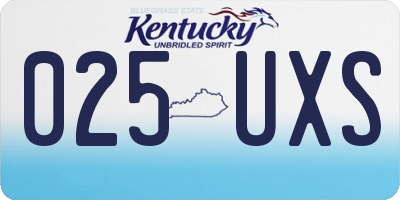 KY license plate 025UXS