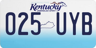 KY license plate 025UYB