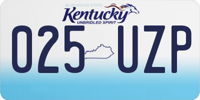 KY license plate 025UZP