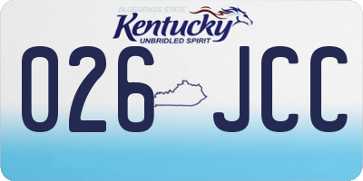 KY license plate 026JCC