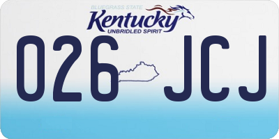 KY license plate 026JCJ