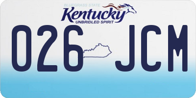 KY license plate 026JCM