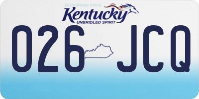 KY license plate 026JCQ