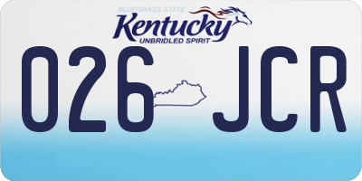 KY license plate 026JCR