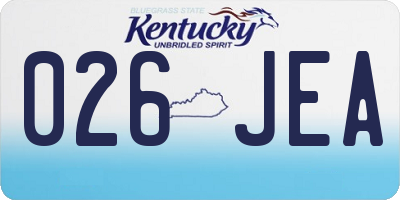 KY license plate 026JEA