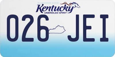 KY license plate 026JEI