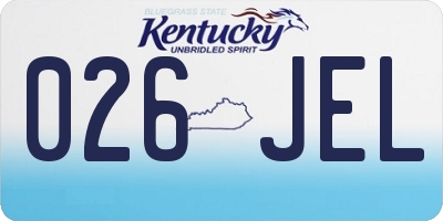 KY license plate 026JEL