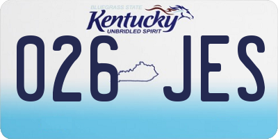 KY license plate 026JES