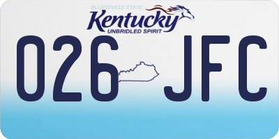 KY license plate 026JFC