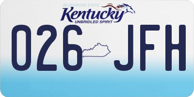 KY license plate 026JFH