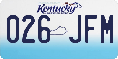 KY license plate 026JFM