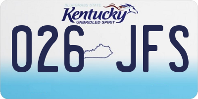 KY license plate 026JFS