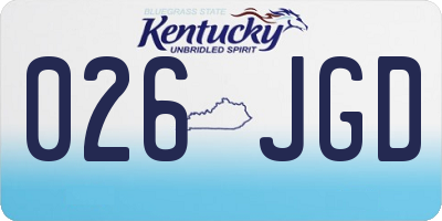 KY license plate 026JGD