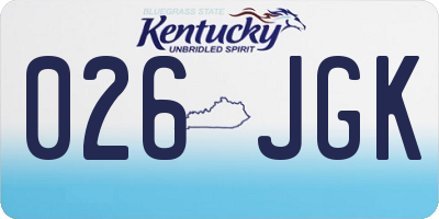 KY license plate 026JGK