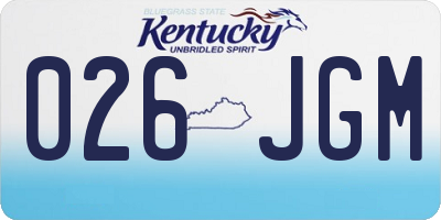 KY license plate 026JGM