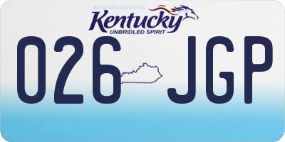 KY license plate 026JGP