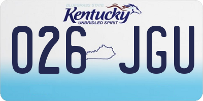 KY license plate 026JGU