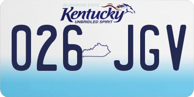 KY license plate 026JGV