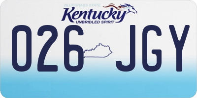 KY license plate 026JGY