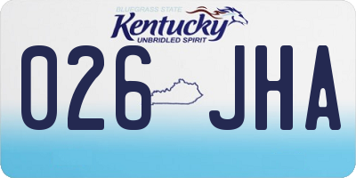 KY license plate 026JHA