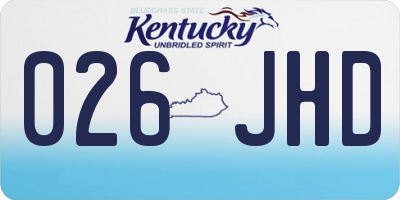 KY license plate 026JHD