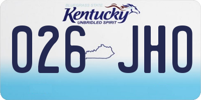KY license plate 026JHO