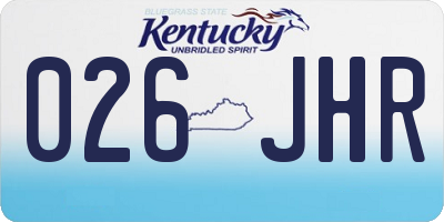 KY license plate 026JHR