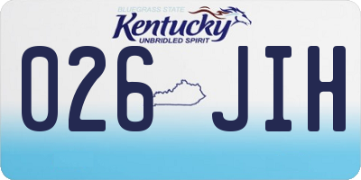 KY license plate 026JIH
