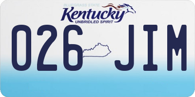KY license plate 026JIM