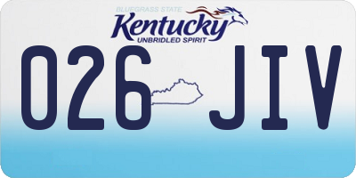 KY license plate 026JIV