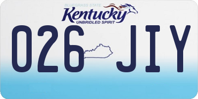 KY license plate 026JIY
