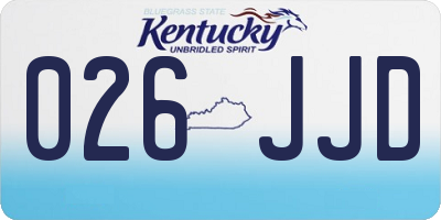 KY license plate 026JJD