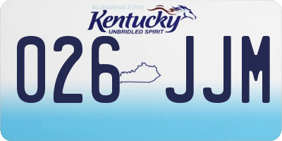 KY license plate 026JJM