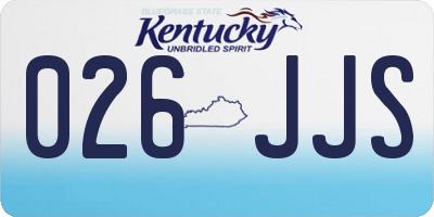 KY license plate 026JJS
