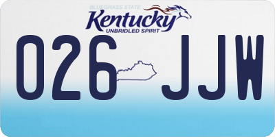 KY license plate 026JJW