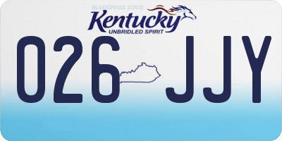KY license plate 026JJY
