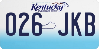KY license plate 026JKB
