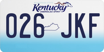 KY license plate 026JKF