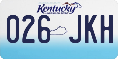 KY license plate 026JKH