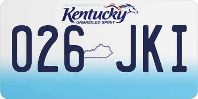 KY license plate 026JKI