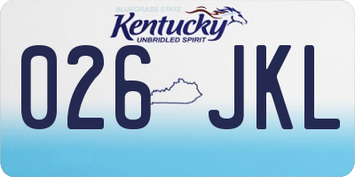 KY license plate 026JKL