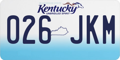 KY license plate 026JKM