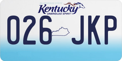 KY license plate 026JKP