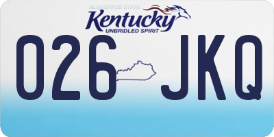 KY license plate 026JKQ