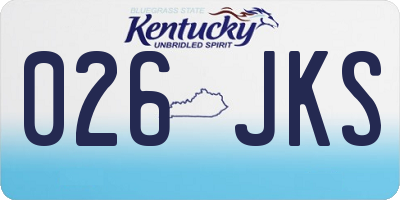 KY license plate 026JKS