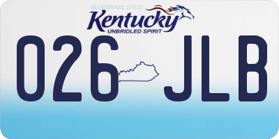 KY license plate 026JLB