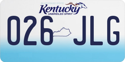 KY license plate 026JLG