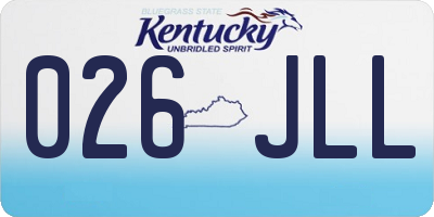 KY license plate 026JLL