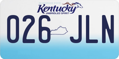 KY license plate 026JLN