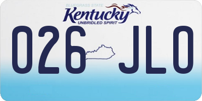 KY license plate 026JLO